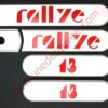 KIT DE 5 LOGOS D'AILES ARRIÈRES ENJOLIVEURS DE CUSTODE PEUGEOT 205 1.3 RALLYE