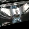 PAIRE FONDS CHROME BLANC MÉTAL CUVELAGE POUR LONGUE PORTÉE SIEM DENJI PEUGEOT 205 GTI CTI RALLYE-