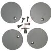 KIT 4 CENTRES DE ROUE TURBINE + BOULONS + CLEF POUR JANTES RENAULT CLIO 16S 21 2L. TURBO