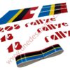 AUTOCOLLANTS STICKERS BANDES KIT COMPLET PTS LOGOS PEUGEOT 205 RALLYE 1.3
