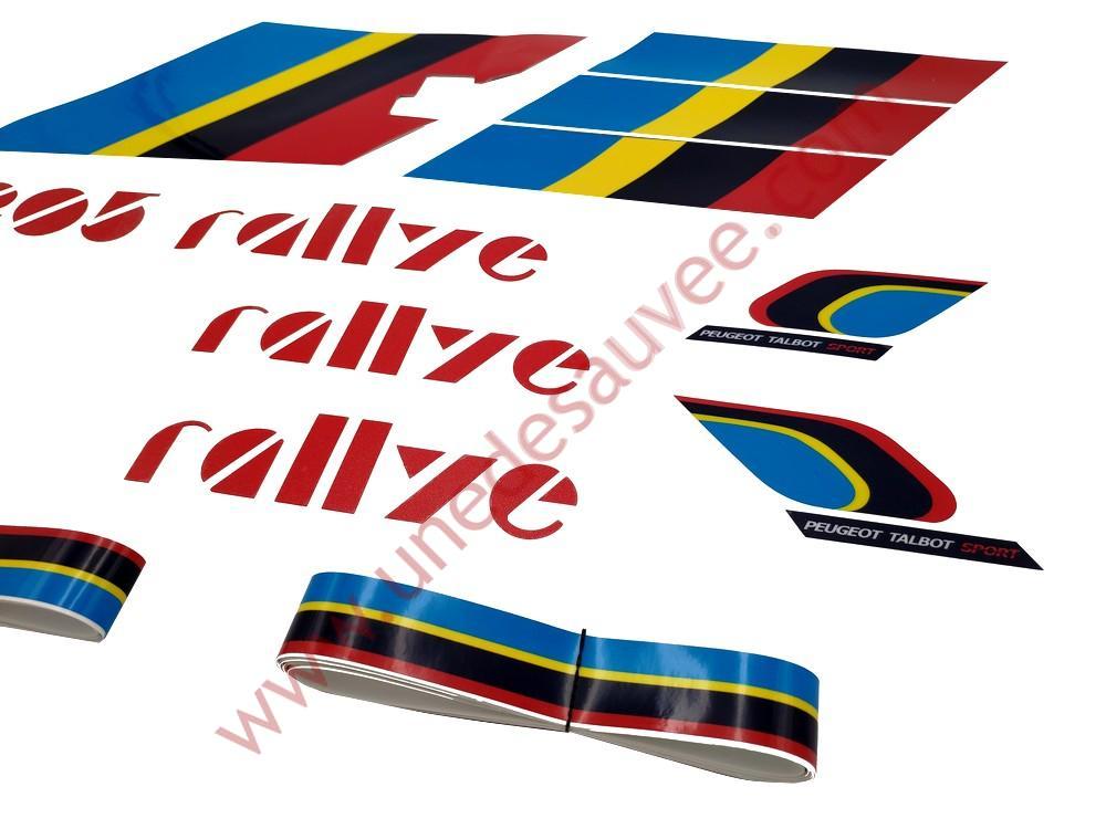 Stickers Autocollant Bandes de Calandre Peugeot 205 Rallye Talbot Sport GTI