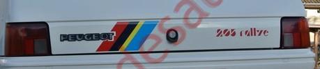 AUTOCOLLANTS STICKERS BANDES PTS LOGOS PEUGEOT 205 RALLYE 1.3 KIT ...