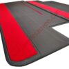 KIT 4 PANNEAUX DE PORTES AVANT ET ARRIÈRE GARNITURE ANTHRACITE SIMILI CUIR PEUGEOT 205 CTI