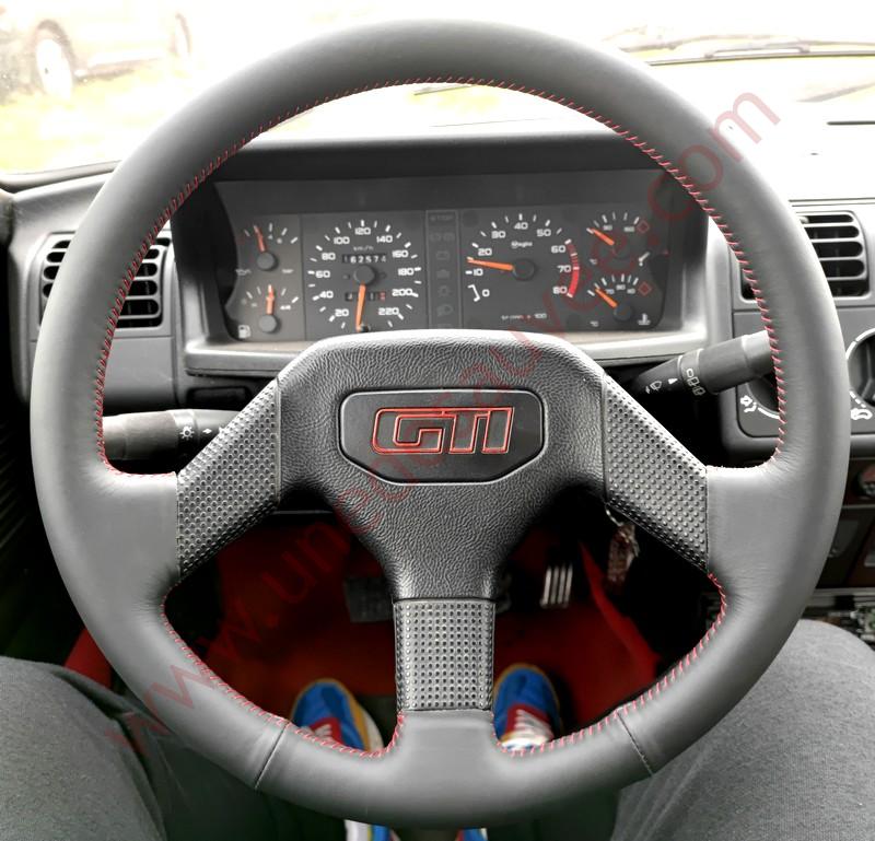 RÉFECTION VOLANT CUIR PEUGEOT 205 GTI CTI ROLAND GARROS RALLYE