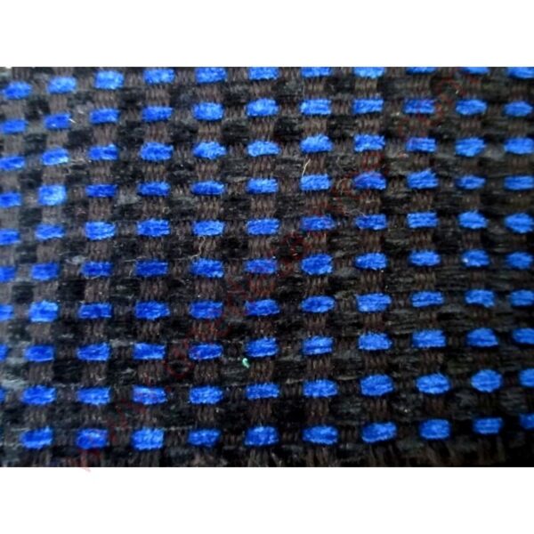 TISSU QUARTET CARREAUX NOIR ET BLEU PEUGEOT 309 GTI16 405 406 AU MÈTRE