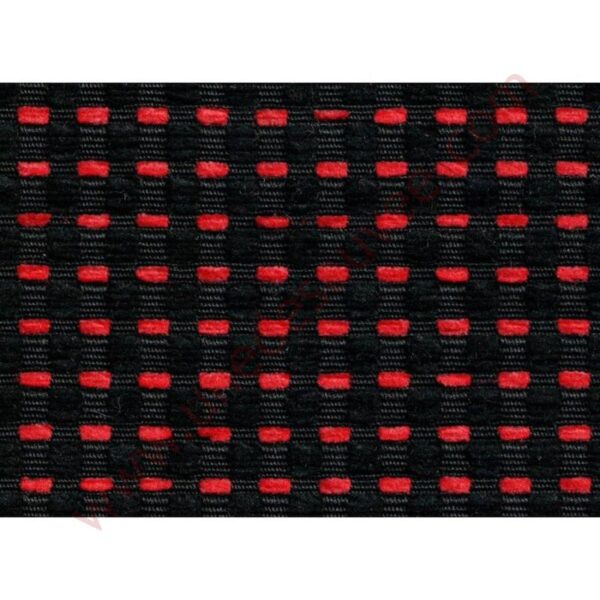 TISSU QUARTET CARREAUX ROUGE ET NOIR PEUGEOT 205 GTI CTI AU MÈTRE