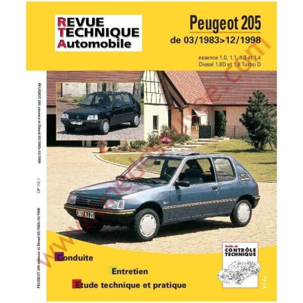 REVUE TECHNIQUE AUTOMOBILE RTA PEUGEOT 205 GTI TD D ESSENCE DIESEL 83 - 98