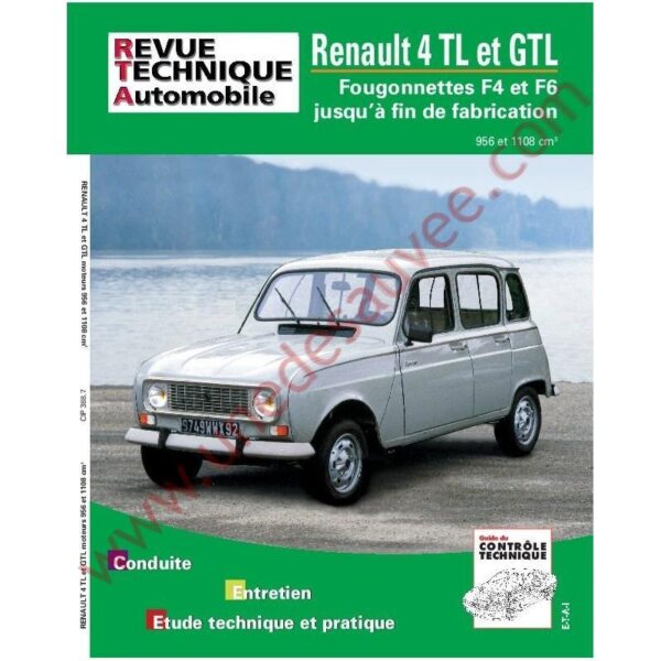 REVUE TECHNIQUE AUTOMOBILE RTA RENAULT 4 TL ET GTL F4 F6