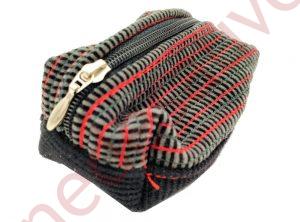 PORTE-MONNAIE-CUIR-TISSU-PEUGEOT-205-GTI-CTI-ROLAND-GARROS-BIARRITZ-ROUGE-NOIR