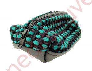 PORTE MONNAIE PEUGEOT 205 GTI CTI 1.6 1.9 TISSU QUARTET VERT SORENTO ET CUIR NOIR