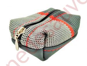 PORTE MONNAIE PEUGEOT 205 GTI CTI 1.9 1.6 TISSU RAMIER ET CUIR GRIS