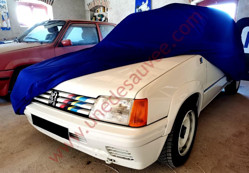 HOUSSE PROTECTION BLEU TISSU JERSEY INTÉRIEUR PEUGEOT 205 GTI - CTI -  RALLYE - Une de Sauvée