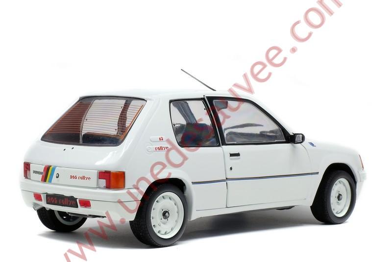 PEUGEOT 205 RALLYE 1.3 BLANCHE 1988 1/18 VOITURE MINIATURE SOLIDO - Une de  Sauvée