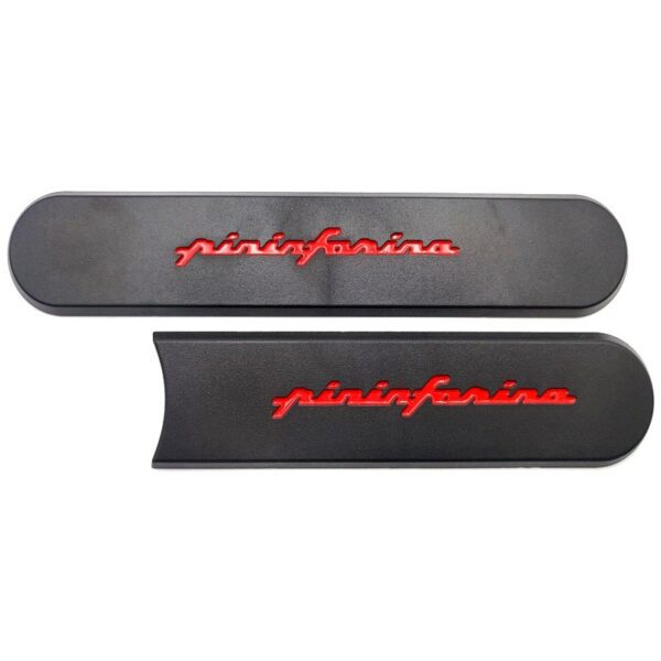 KIT DE 2 LOGOS CREUSES NOIR D'AILES ARRIÈRES ENJOLIVEURS DE CUSTODE PININFARINA POUR PEUGEOT 205 CTI