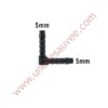 RACCORD EN L - CONNECTEUR DIAMETRE 5 MM POUR LAVE GLACE - POMPE ET GICLEUR DE PEUGEOT RENAULT CITROËN