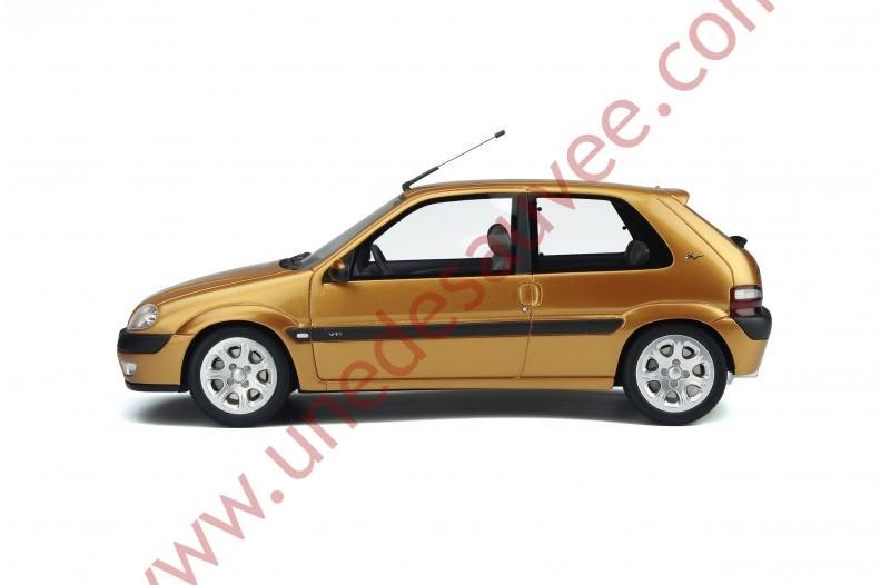 CITROËN SAXO VTS JAUNE OR 2000 1/18 VOITURE MINIATURE OTTO - Une de Sauvée