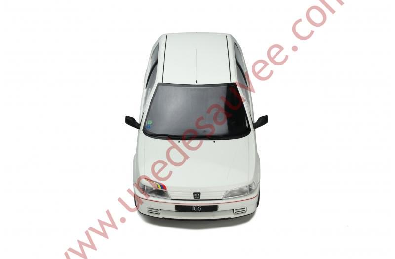 PEUGEOT 106 RALLYE PHASE 1 BLANCHE 1993 1/12 VOITURE MINIATURE OTTO - Une  de Sauvée