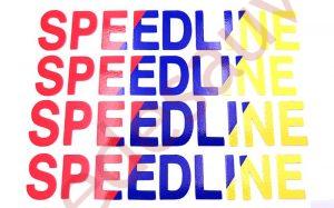 KIT DE 4 AUTOCOLLANTS - STICKER SPEEDLINE POUR JANTES PTS DE PEUGEOT 106 306 309 205 GTI CTI GTI 16 RALLYE
