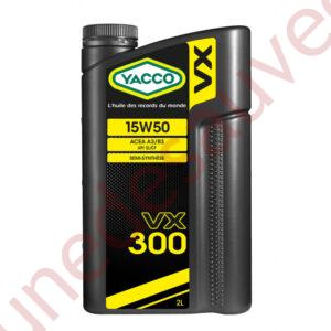HUILE YACCO VX 300 15W50 POUR YOUNGTIMER PEUGEOT, RENAULT ET CITROËN EN 2 LITRES