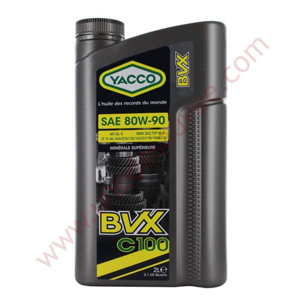 HUILE YACCO BVX C100 80W90 YOUNGTIMER PEUGEOT RENAULT CITROËN 2 LITRES