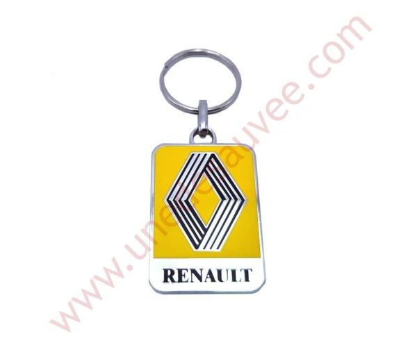 PORTE-CLEFS RENAULT JAUNE EMAILLEE POUR VEHICULES YOUGTIMERS