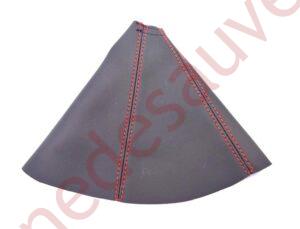 SOUFFLET DE LEVIER DE VITESSE EN CUIR NOIR ET COUTURES ROUGE POUR RENAULT SUPER 5 GT TURBO