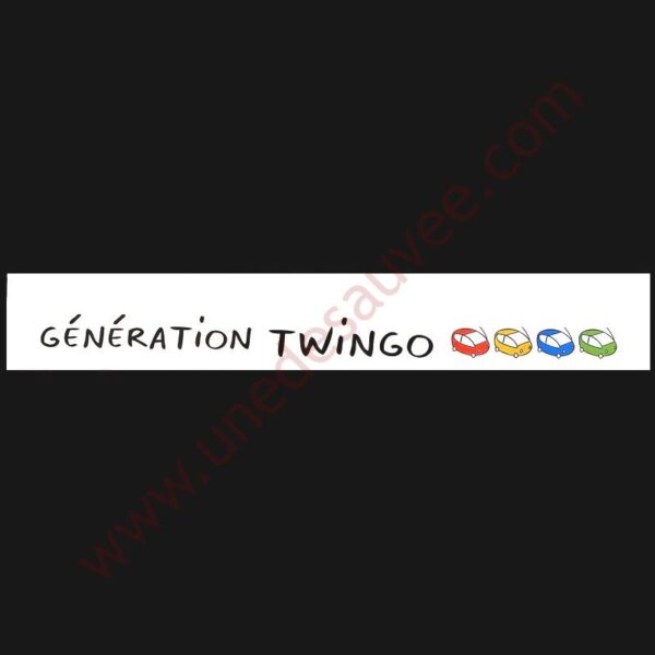 AUTOCOLLANT - STICKER PARE BRISE PARE SOLEIL ” GENERATION TWINGO ” RENAULT TWINGO 1