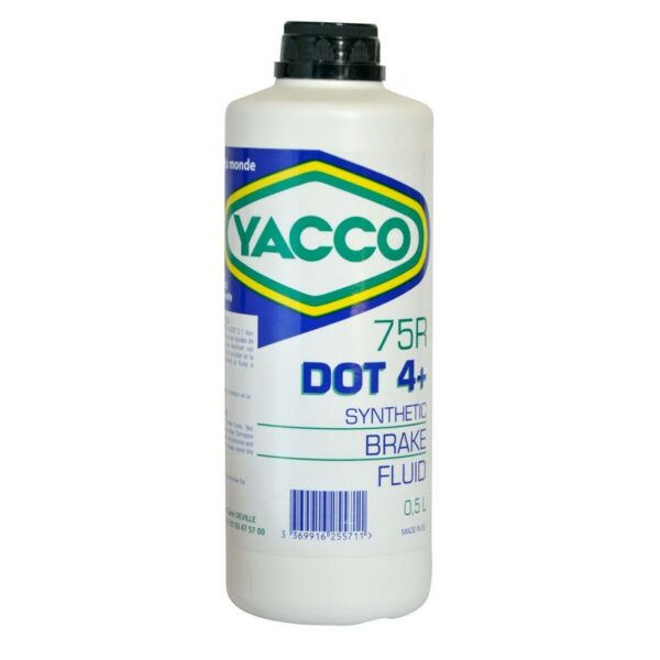 LIQUIDE DE FREIN DOT 4+ 75R DE MARQUE YACCO EN BIDON DE 0.5 L