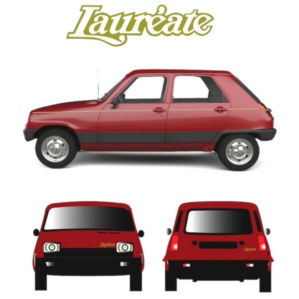 KIT DÉCORATION COMPLET D'AUTOCOLLANTS - STICKERS POUR RENAULT 5 ALPINE LAUREATE