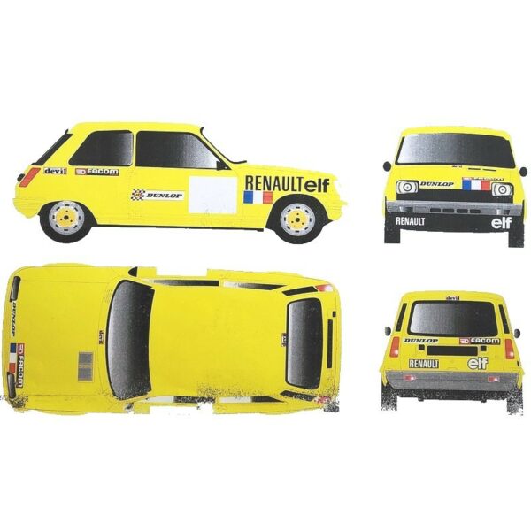 KIT DÉCORATION COMPLET D'AUTOCOLLANTS - STICKERS POUR RENAULT 5 COUPE DE 1974