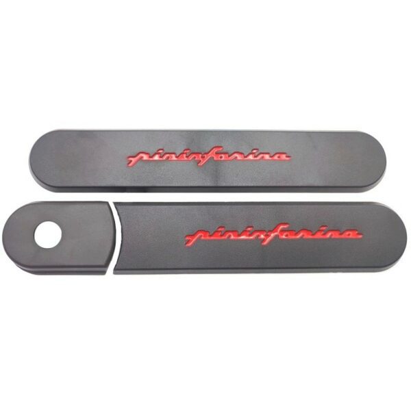 KIT DE 3 LOGOS CREUSES GRIS D'AILES ARRIÈRES ENJOLIVEURS DE CUSTODE PININFARINA POUR PEUGEOT 205 CTI