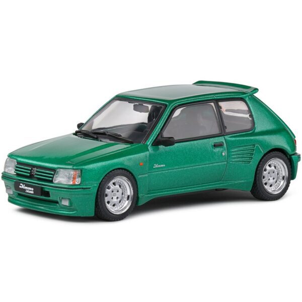 PEUGEOT 205 GTI DIMMA VERT FLUORITE 1992 143 VOITURE MINIATURE SOLIDO