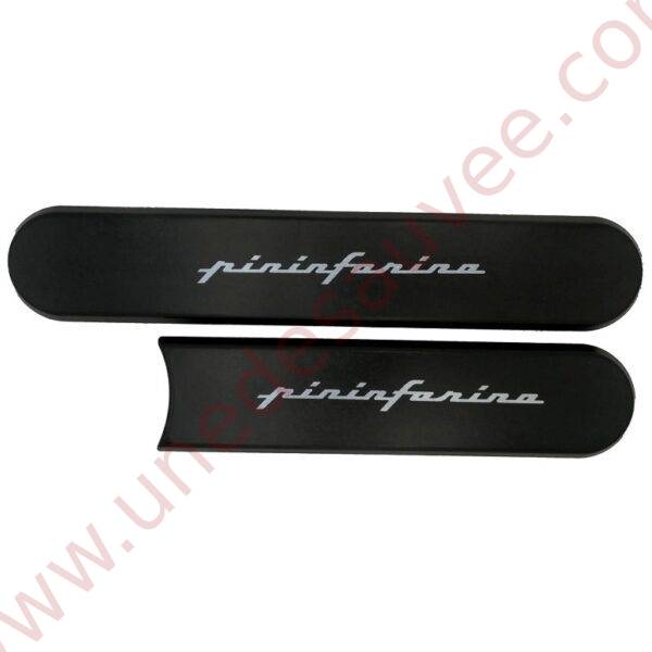 KIT DE 2 LOGOS CREUSES NOIR D'AILES ARRIÈRES ENJOLIVEURS DE CUSTODE PININFARINA POUR PEUGEOT 205 ROLAND GARROS