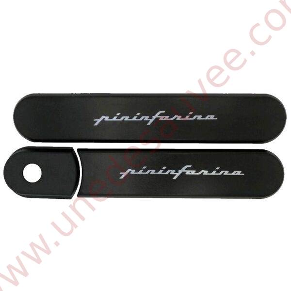 KIT DE 3 LOGOS CREUSES NOIR D'AILES ARRIÈRES ENJOLIVEURS DE CUSTODE PININFARINA POUR PEUGEOT 205 ROLAND GARROS