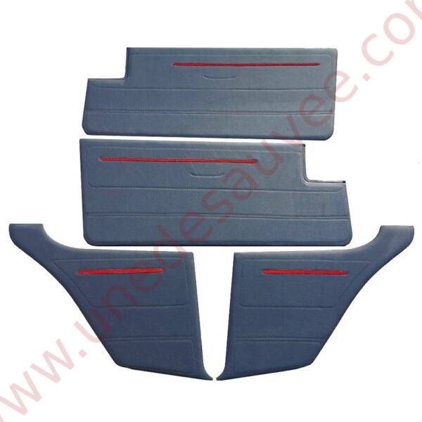 KIT DE 4 PANNEAUX DE PORTES AVANT ET ARRIÈRE EN SIMILI CUIR ANTHRACITE POUR PEUGEOT 205 RALLYE