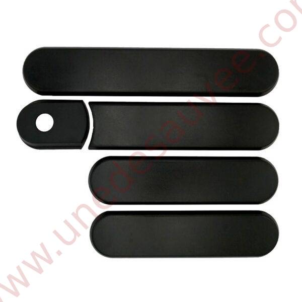 KIT DE 5 LOGOS D'AILES ARRIÈRES ENJOLIVEURS DE CUSTODE VIERGE POUR PEUGEOT 205 GTI TD NOIR