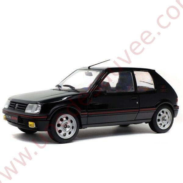 PEUGEOT 205 GTI 1.9 NOIR ONYX 1990 1/18 VOITURE MINIATURE SOLIDO
