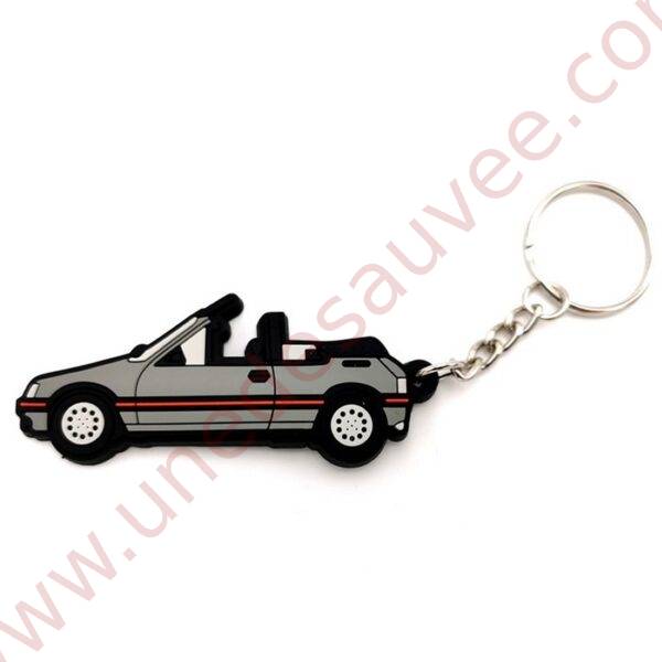PORTE-CLÉS PEUGEOT 205 CTI CABRIOLET GRIS FUTURA