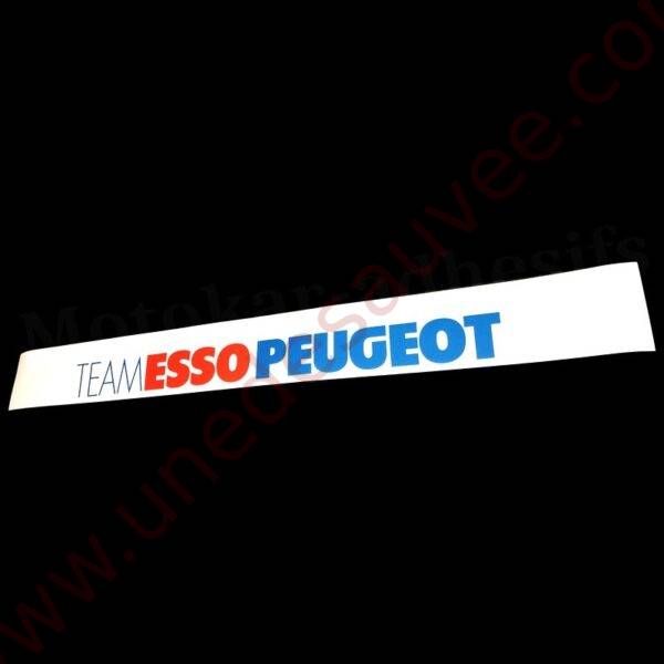 AUTOCOLLANT STICKER PARE BRISE PARE SOLEIL ” TEAM ESSO PEUGEOT ” PEUGEOT 104 204 304 309 205 GTI CTI RALLYE