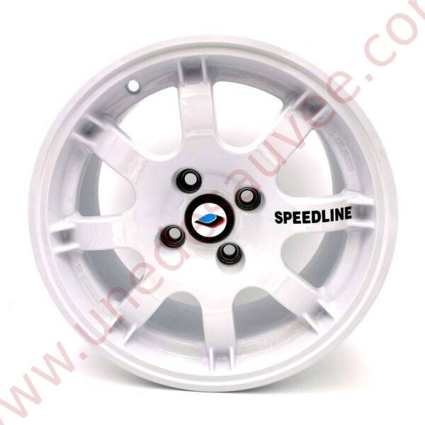 JANTES PTS DE COULEUR BLANCHE SPEEDLINE 6.75 SL434 + CENTRE DE ROUE PTS POUR PEUGEOT 106 306 309 205 GTI CTI GTI 16 RALLYE