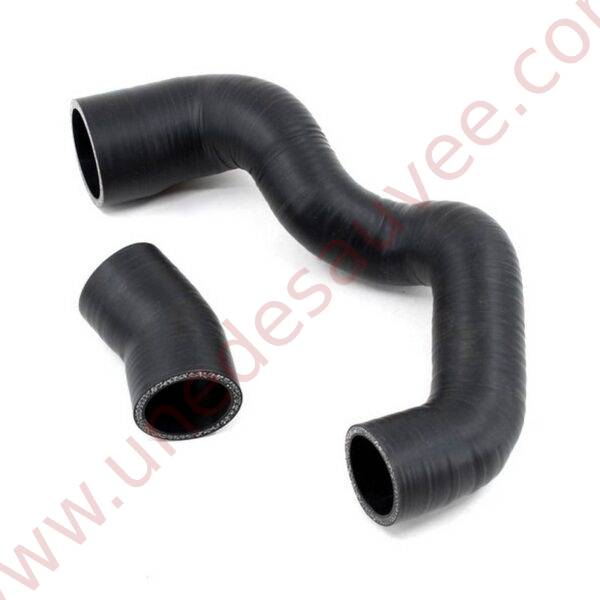 KIT DE 2 DURITES D'AIR EN SILICONE POUR PEUGEOT 205 D TURBO NOIR MAT