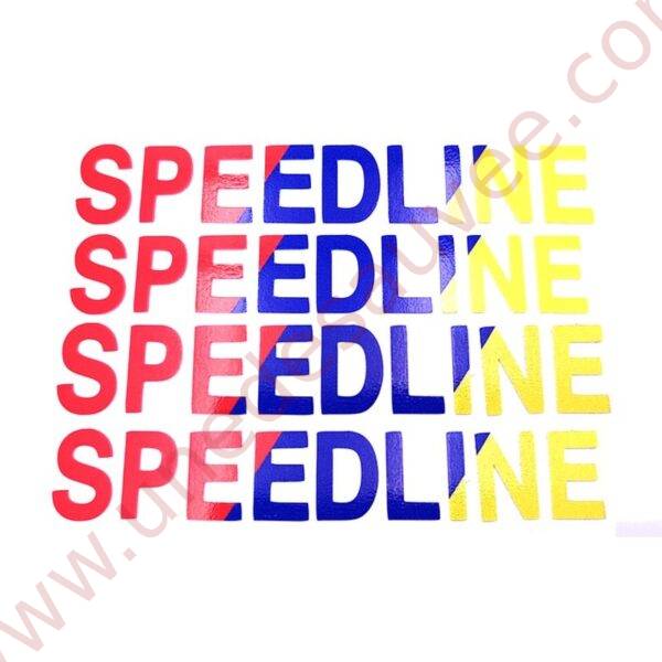 KIT DE 4 AUTOCOLLANTS - STICKER SPEEDLINE POUR JANTES PTS DE PEUGEOT 106 306 309 205 GTI CTI GTI 16 RALLYE