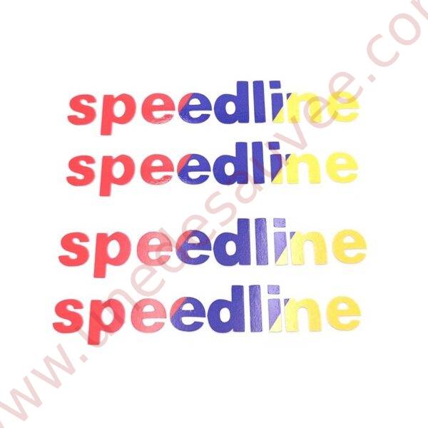 KIT DE 4 AUTOCOLLANTS - STICKER SPEEDLINE POUR JANTES PTS DE PEUGEOT 106 306 309 205 GTI CTI GTI 16 RALLYE
