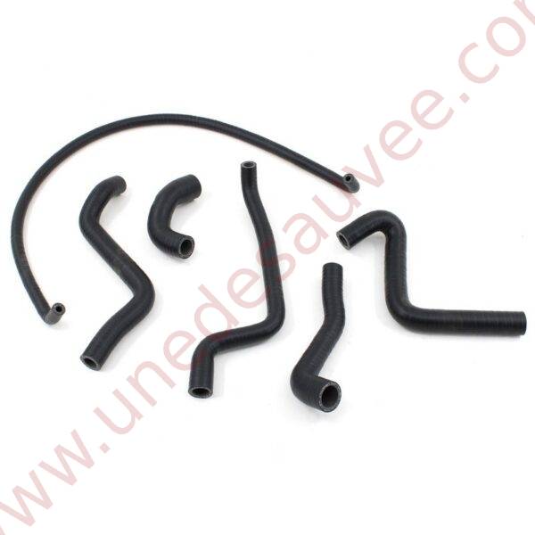 KIT DE 6 DURITES D'HUILE EN SILICONE POUR PEUGEOT 205 D TURBO NOIR MAT