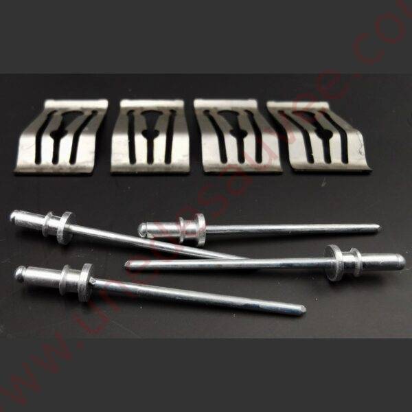 KIT DE 8 AGRAFES ET RIVETS POUR FIXATION DU BANDEAU - ENJOLIVEUR - RAPPE DE COFFRE ARRIÈRE DE HAYON POUR PEUGEOT 205 GTI CTI