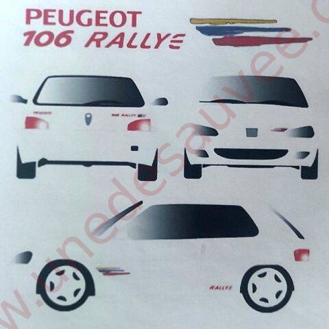 AUTOCOLLANTS STICKERS PEUGEOT 106 RALLYE PHASE 2 KIT COMPLET