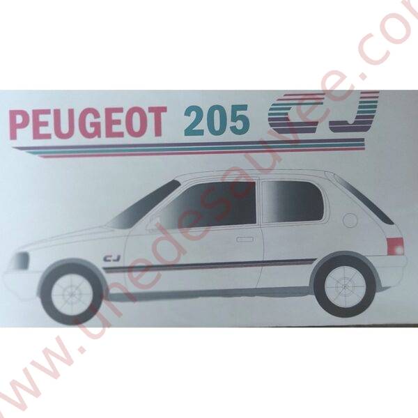 KIT DÉCORATION COMPLET D'AUTOCOLLANTS - STICKERS POUR PEUGEOT 205 CJ
