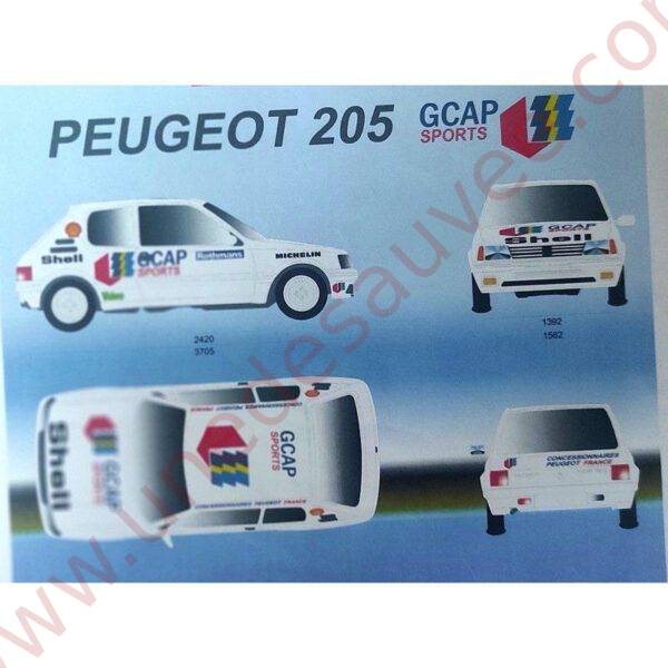 KIT DÉCORATION COMPLET D'AUTOCOLLANTS - STICKERS POUR PEUGEOT 205 " GROUPE A "