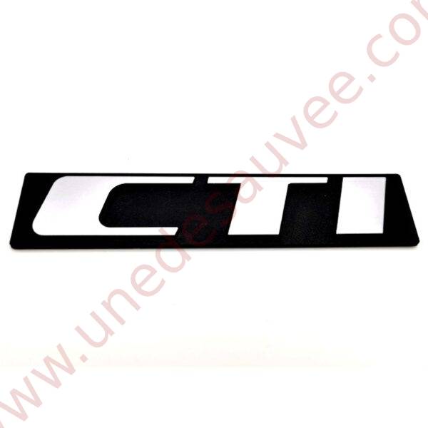 LOGO " CTI " POUR PEUGEOT 205 CTI - CABRIOLET MONOGRAMME GRIS ET NOIR