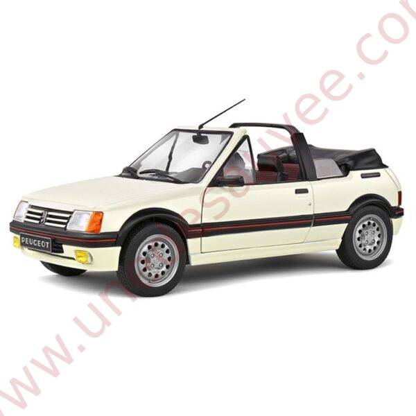 PEUGEOT 205 CTI 1.6 BLANC MEIJE CABRIOLET 1986 1/18 VOITURE MINIATURE SOLIDO